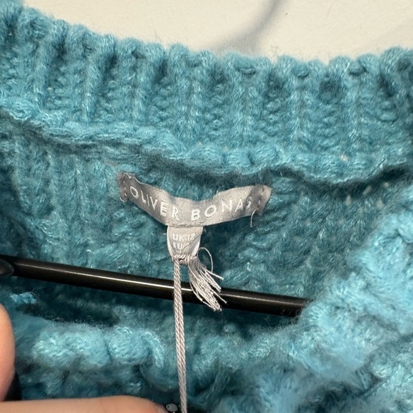 OLIVER BONAS Blue Chunky Knitted Vest - Picture 7 of 7